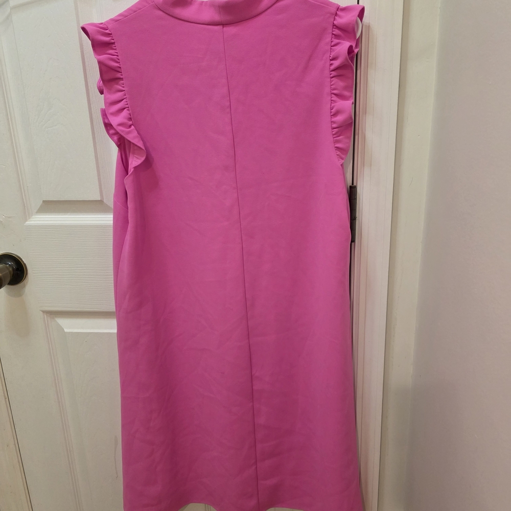 Pink Ruffled Sleeveless Dress - Picture 4 of 4
